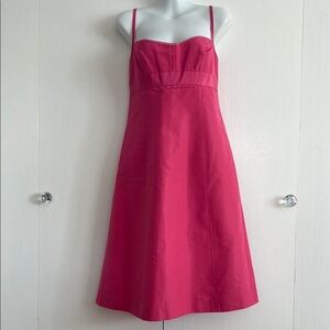 J. Crew 100% Silk Babydoll Sweetheart A-Line Formal Cocktail Dress Pink Size 8